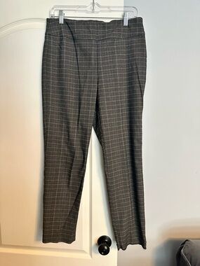 Tribal Gray Windowpane Straight-Leg Pants